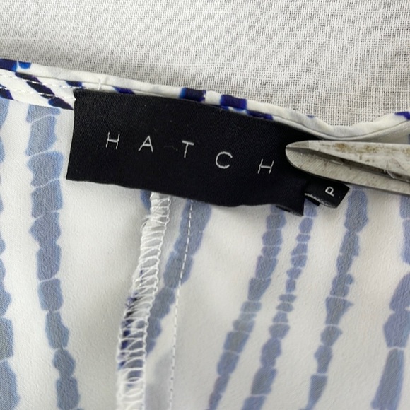 Hatch The Slouch Dress Blue White Size Petite - Picture 5 of 9